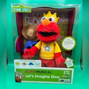 Sesame Street Elmo the Musical Let's Imagine Talking Plush Doll 4 Modes Hat